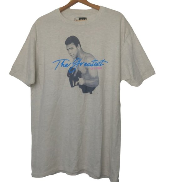 Muhammed Ali The Greatest Of All Time Mens XL T Shirt Gray Boxer Boxing NWOT - Picture 1 of 4